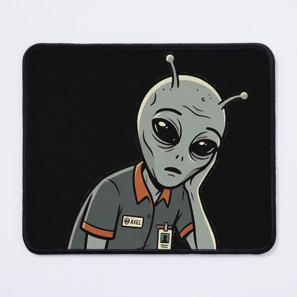 Item preview, Tired Alien Office Worker Funny Bored Employee Design designed and sold by OddySpud.apparel.