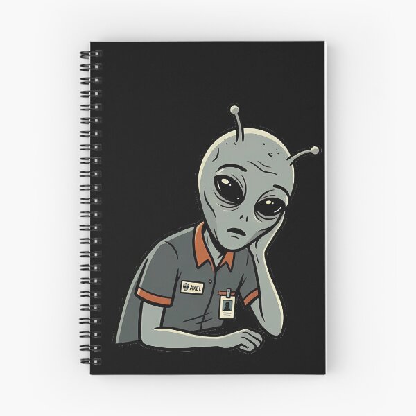Item preview, Tired Alien Office Worker Funny Bored Employee Design designed and sold by OddySpud.apparel.