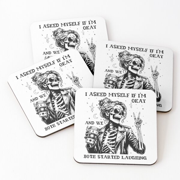 Item preview, I Asked Myself If I'm Okay Funny Skeleton designed and sold by LounisArt.