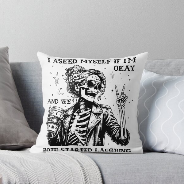 Item preview, I Asked Myself If I'm Okay Funny Skeleton designed and sold by LounisArt.