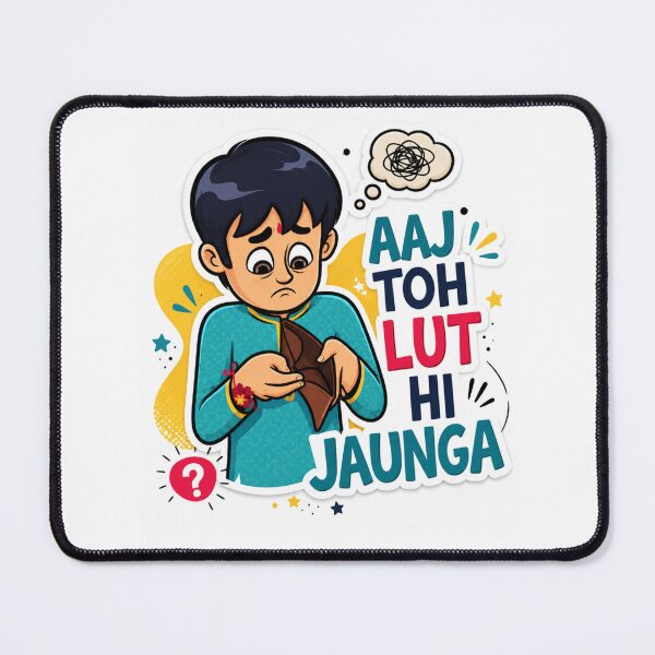 Item preview, Funny Raksha Bandhan Brother Quote Cartoon Art designed and sold by RedSwagStore.