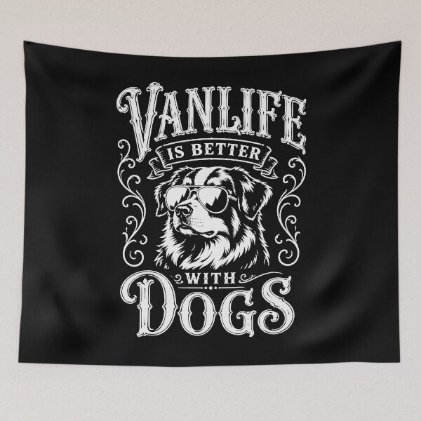 Item preview, VANLIFE Is Better With Dogs Australian Shepherd Van Life Adventure Design designed and sold by VANLIFE..