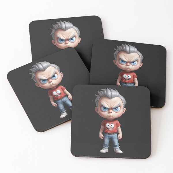 Item preview, Grumpy 3D Cartoon Boy - Cute Angry Kid with Funny Face Shirt designed and sold by MarCinu Art.