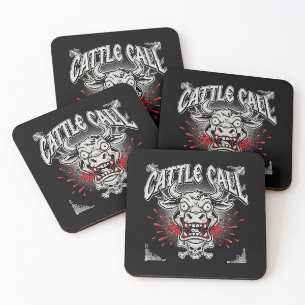 Item preview, Cattle Call Screaming Bull Blood Splatter Metal Graphic designed and sold by Enea Kelo.