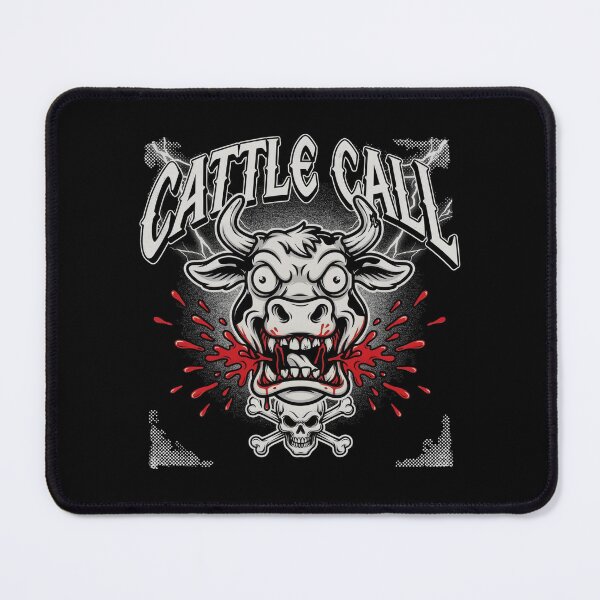 Item preview, Cattle Call Screaming Bull Blood Splatter Metal Graphic designed and sold by Enea Kelo.