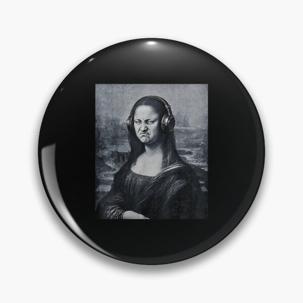 Item preview, Funny Mona Lisa Bass Face Headphones EDM Music Producer Parody designed and sold by Rahamkshop.