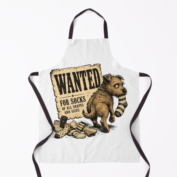 Item preview, Wanted Sock Thief Western Rustic Canine Humor designed and sold by chattsuede.