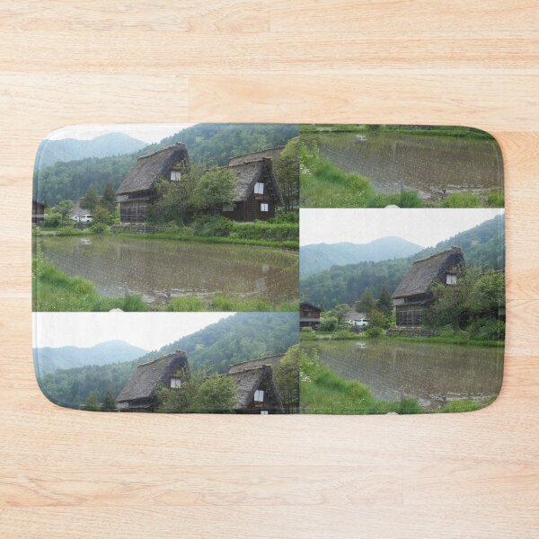 Item preview, Traditional Japanese Thatched Roof Farmhouses Art Print designed and sold by KaleChub.