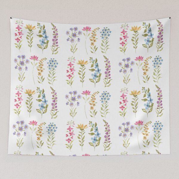 Item preview, Alpine Wildflower Watercolor Meadow designed and sold by Jande Summer.