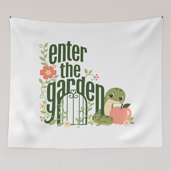 Item preview, Enter The Garden Of Eden Serpent Apple Whimsical designed and sold by chattsuede.