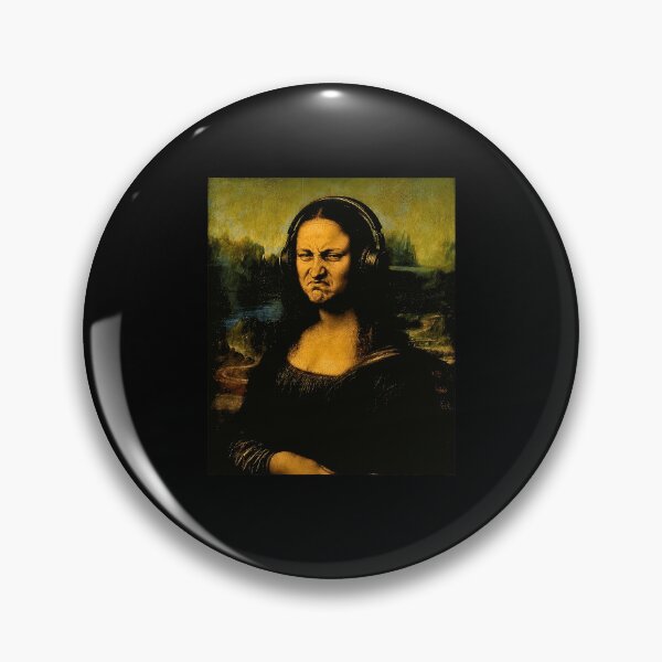 Item preview, Funny Mona Lisa Bass Face Headphones EDM Music Producer Parody designed and sold by Rahamkshop.