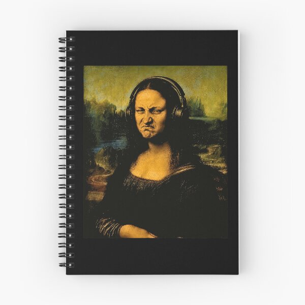 Item preview, Funny Mona Lisa Bass Face Headphones EDM Music Producer Parody designed and sold by Rahamkshop.