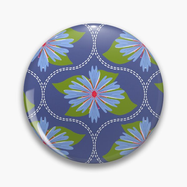Item preview, Cornflower Ogee pattern designed and sold by KernKreations.
