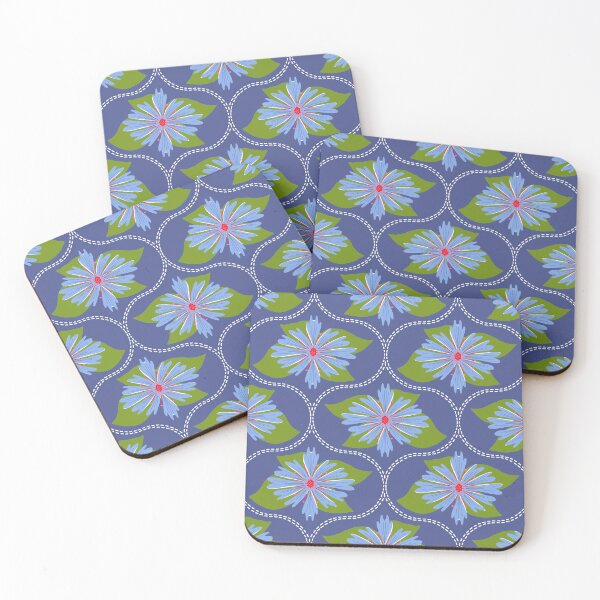 Item preview, Cornflower Ogee pattern designed and sold by KernKreations.