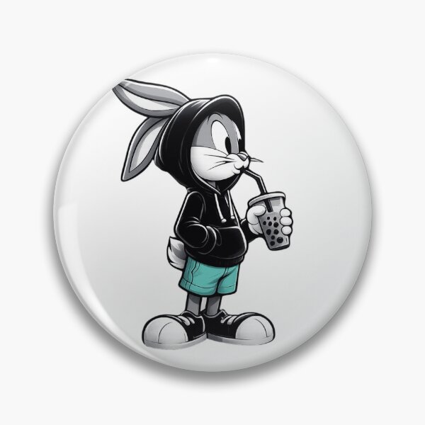 Item preview, Chill Bunny Boba Tea – Cute Streetwear Rabbit designed and sold by  Mirai_Art  ⭐⭐⭐⭐.