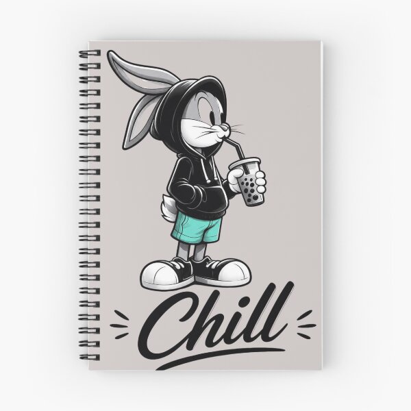 Item preview, Chill Bunny Boba Tea – Cute Streetwear Rabbit designed and sold by  Mirai_Art  ⭐⭐⭐⭐.