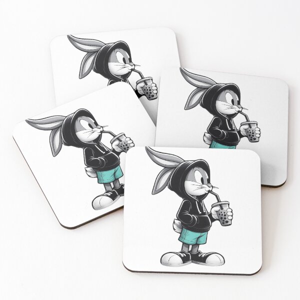 Item preview, Chill Bunny Boba Tea – Cute Streetwear Rabbit designed and sold by  Mirai_Art  ⭐⭐⭐⭐.