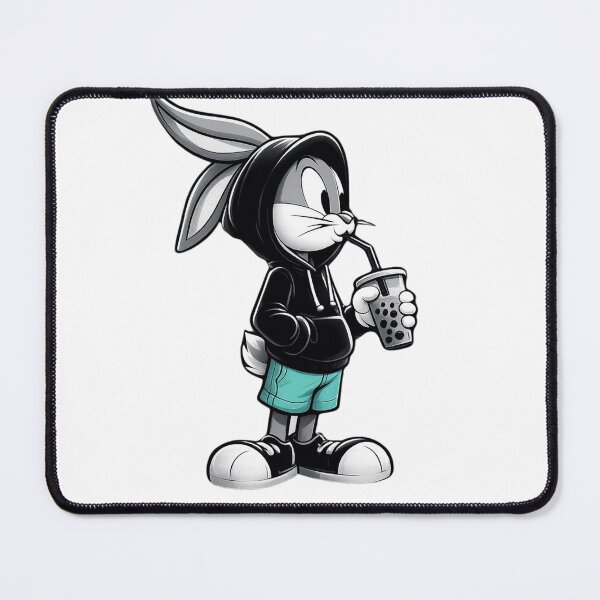 Item preview, Chill Bunny Boba Tea – Cute Streetwear Rabbit designed and sold by Mirai_Art ⭐⭐⭐⭐.