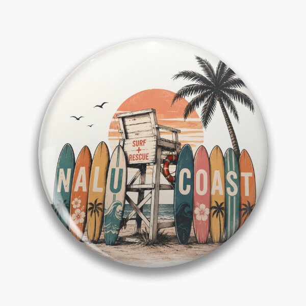 Item preview, Nalu Coast Lifeguard Tower | Retro Surf Beach Design | Tropical Surf Art designed and sold by Nalu Coast.