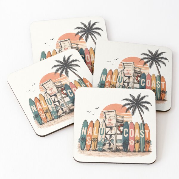 Item preview, Nalu Coast Lifeguard Tower | Retro Surf Beach Design | Tropical Surf Art designed and sold by Nalu Coast.