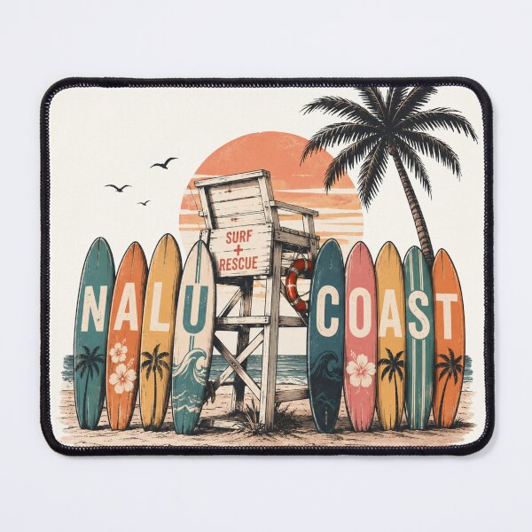 Item preview, Nalu Coast Lifeguard Tower | Retro Surf Beach Design | Tropical Surf Art designed and sold by Nalu Coast.
