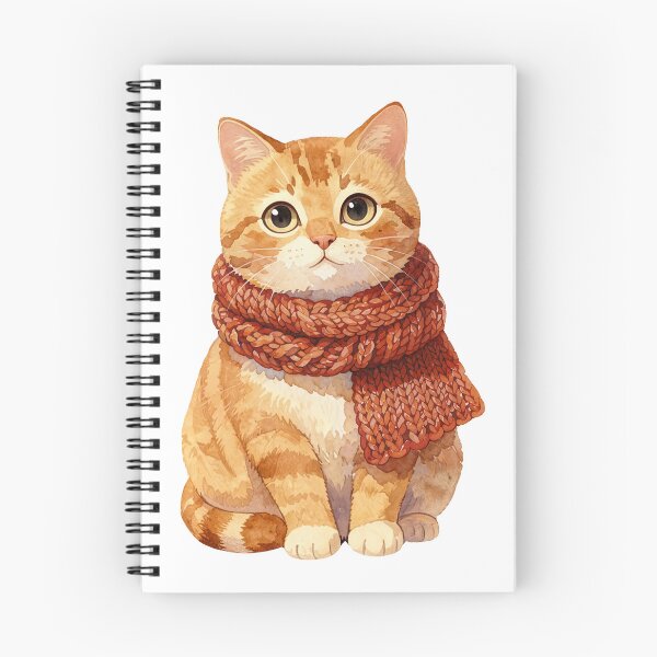 Item preview, Cozy Ginger Cat With Knitted Scarf designed and sold by RomeoCreates.