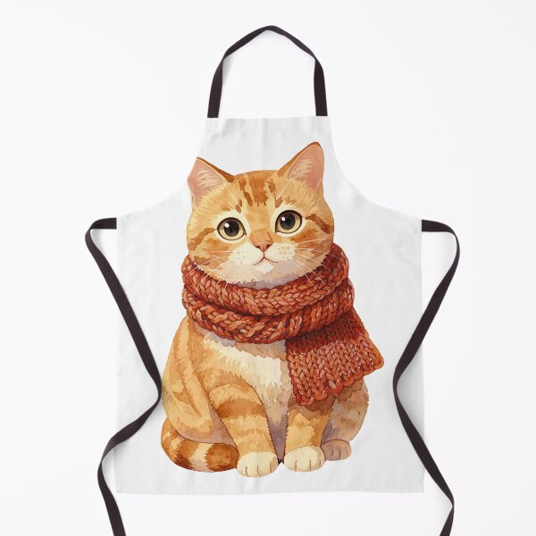 Item preview, Cozy Ginger Cat With Knitted Scarf designed and sold by RomeoCreates.