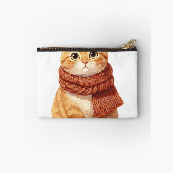 Item preview, Cozy Ginger Cat With Knitted Scarf designed and sold by RomeoCreates.
