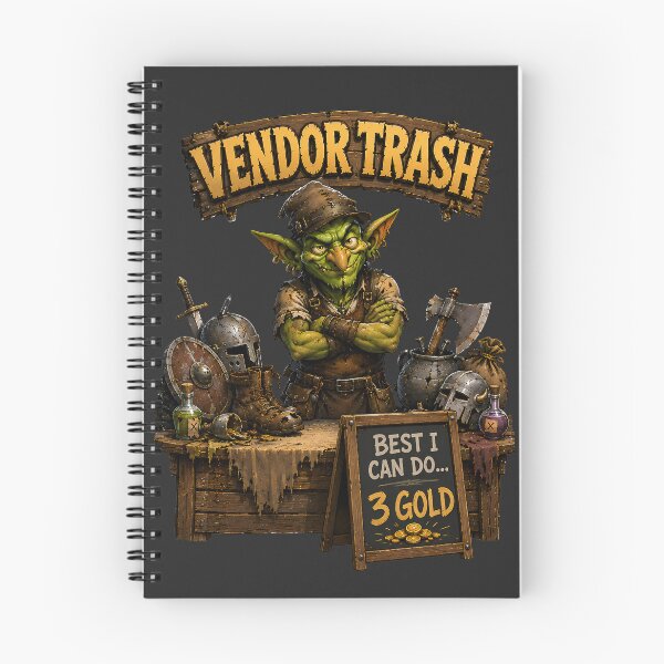 Item preview, Vendor Trash Funny Goblin Merchant RPG Gamer Design designed and sold by PXEpic.