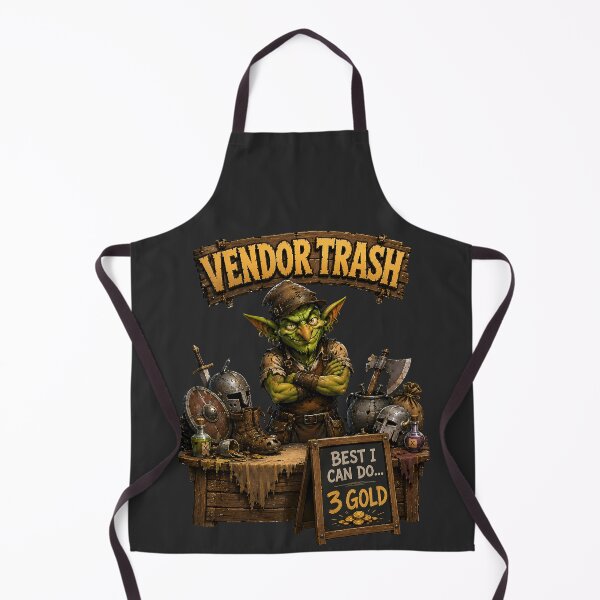 Item preview, Vendor Trash Funny Goblin Merchant RPG Gamer Design designed and sold by PXEpic.