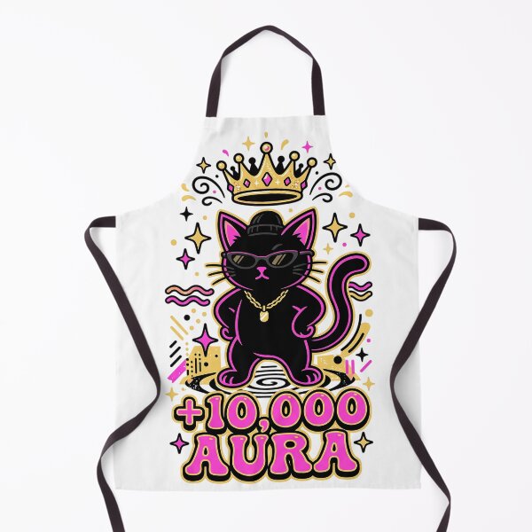 Item preview, +10,000 Aura Cool Black Cat Crown Sunglasses | Y2K Meme Artwork designed and sold by KreonaTime.