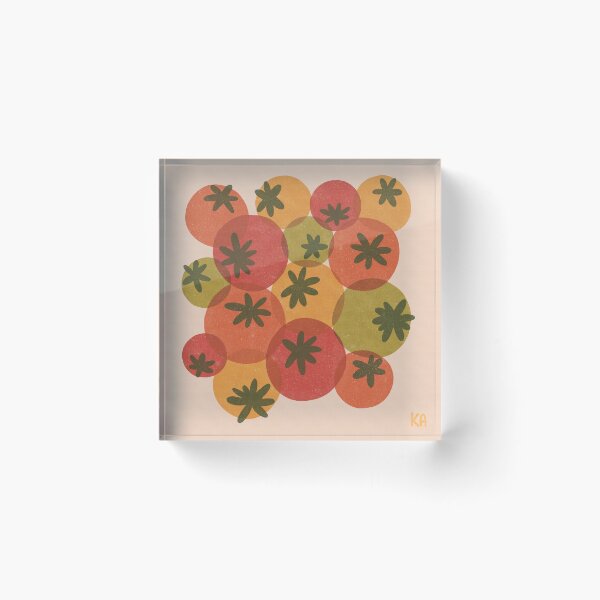 Item preview, tomato lino print drawing designed and sold by KitschByKate.