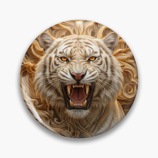 Item preview, Golden Tiger Roaring in Swirling Fur Patterns designed and sold by XDesignStudio.