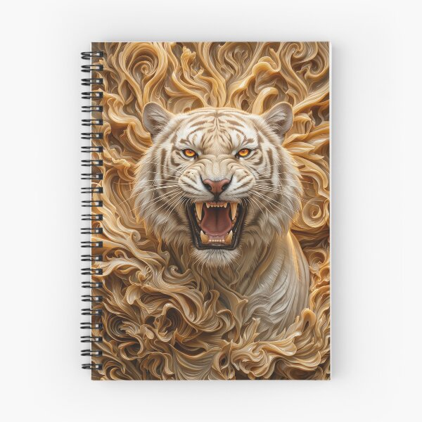 Item preview, Golden Tiger Roaring in Swirling Fur Patterns designed and sold by XDesignStudio.