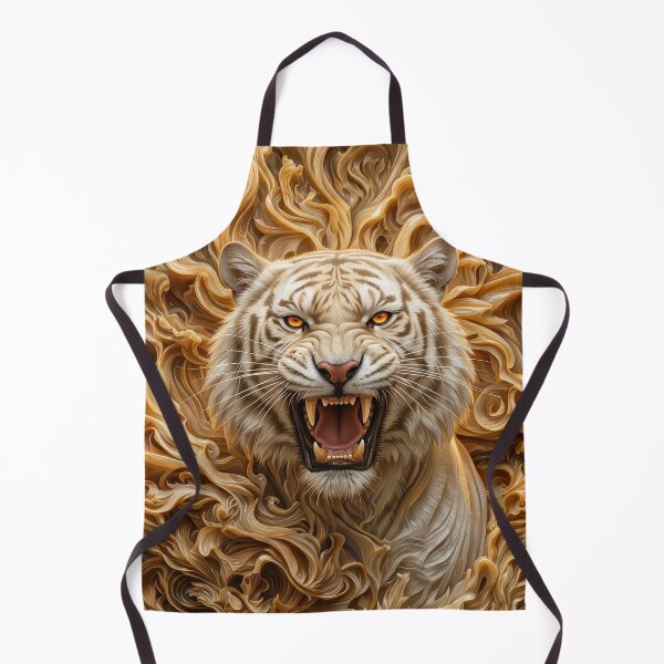 Item preview, Golden Tiger Roaring in Swirling Fur Patterns designed and sold by XDesignStudio.