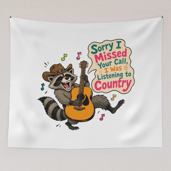 Item preview, Listening To Country Raccoon Playing Acoustic Guitar designed and sold by chattsuede.