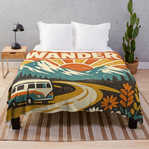 Item preview, Born to Wander Retro Camper Van Mountain Road Trip Graphic Tee designed and sold by TM DESIGNS AND MORE.