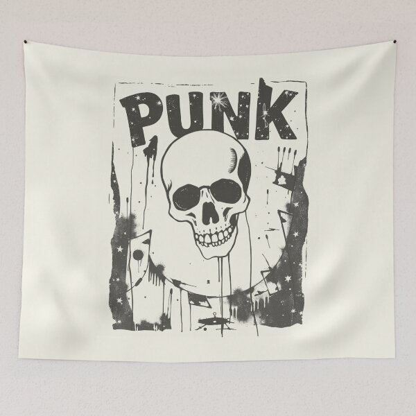Item preview, Vintage Distressed Punk Skull Zine Art designed and sold by ERODED SELF.