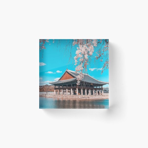Item preview, cherry blossoms in gyeongbokgung palace in Seoul, South Korea designed and sold by calinedesign.