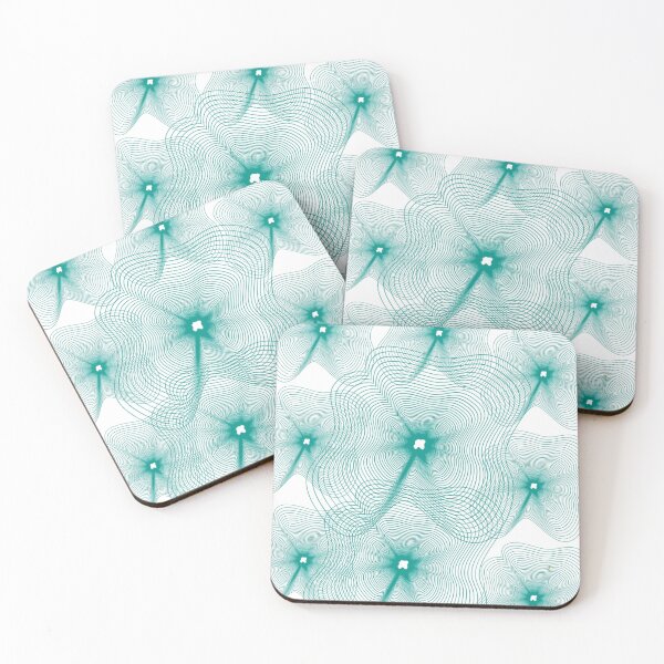 Item preview, Abstract Teal Geometric Concentric Lines Pattern designed and sold by NikBrin Prevail .