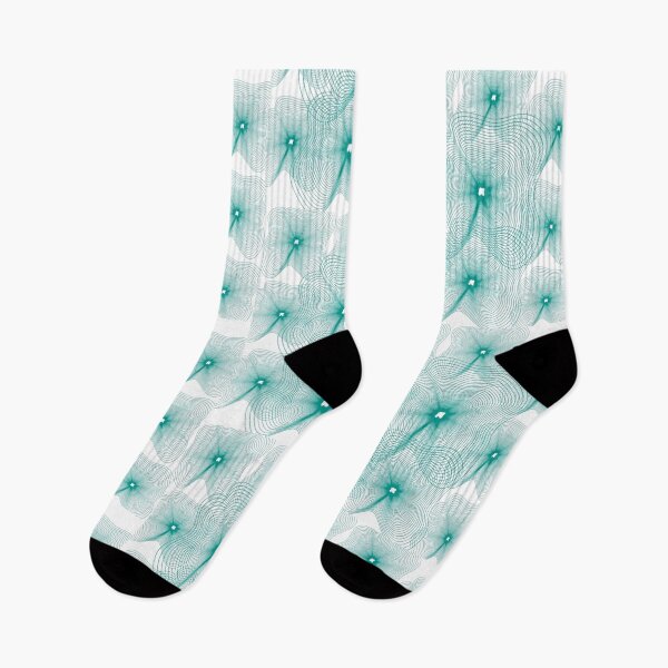 Item preview, Abstract Teal Geometric Concentric Lines Pattern designed and sold by NikBrin Prevail .