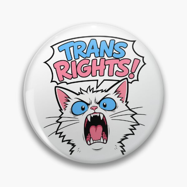 Item preview, Angry Kitty Trans Rights Bold Activist Feline designed and sold by chattsuede.