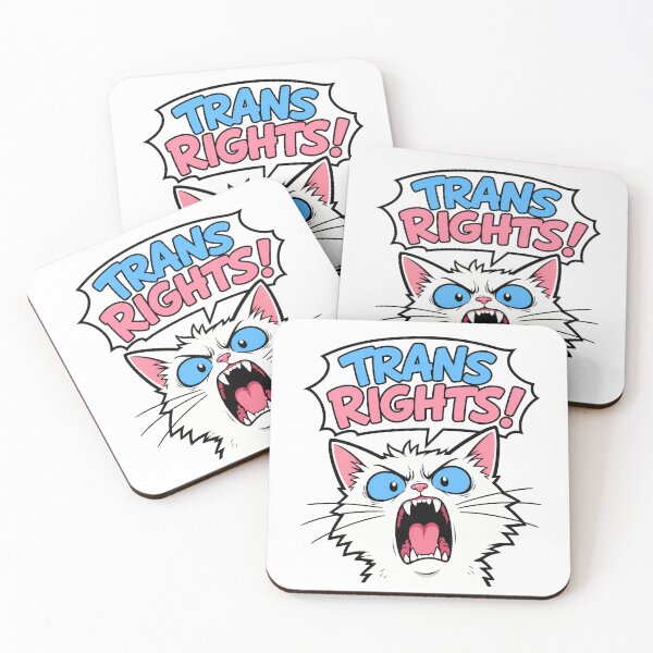Item preview, Angry Kitty Trans Rights Bold Activist Feline designed and sold by chattsuede.
