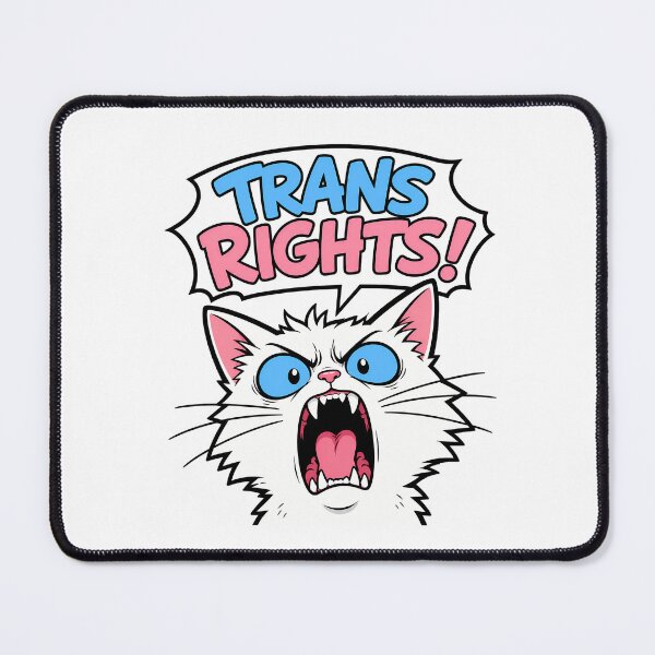Item preview, Angry Kitty Trans Rights Bold Activist Feline designed and sold by chattsuede.