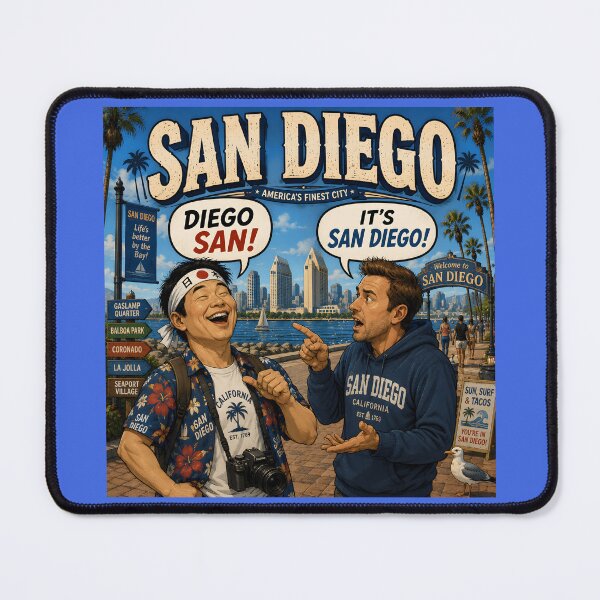 Item preview, San Diego Funny Travel Pun California Tourist Humor Design designed and sold by Hornace88studio.