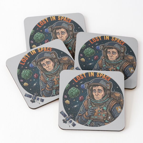 Item preview, Lost In Space Astronaut – Funny Tired Retro Sci-Fi Spacesuit Graphic designed and sold by Northern Glow Art.