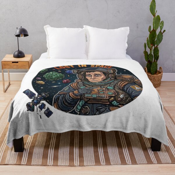 Item preview, Lost In Space Astronaut – Funny Tired Retro Sci-Fi Spacesuit Graphic designed and sold by Northern Glow Art.