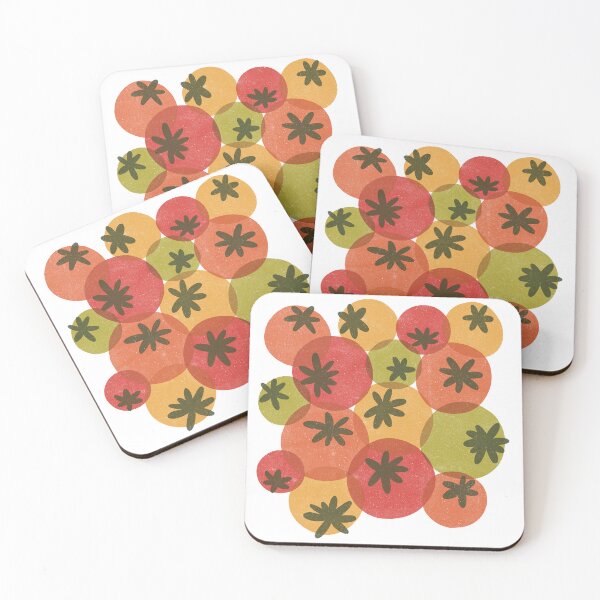 Item preview, tomato lino print art designed and sold by KitschByKate.