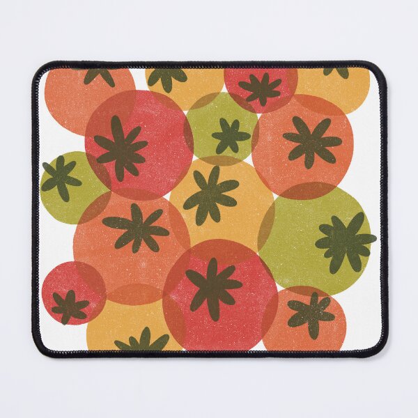 Item preview, tomato lino print art designed and sold by KitschByKate.