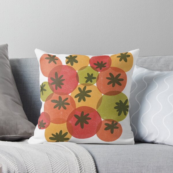 Item preview, tomato lino print art designed and sold by KitschByKate.